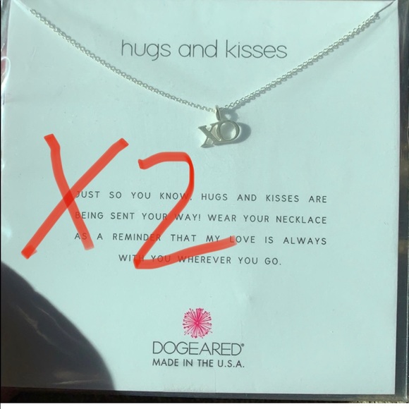 Set of 2 of the dogeared xo in silver - Picture 2 of 2